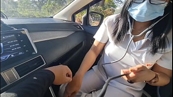 Nurse gets caught in a surprise public sex encounter with Filipino lovers