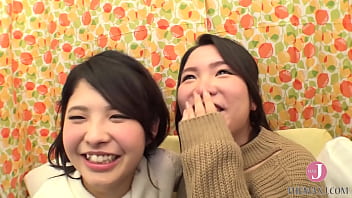 Haruna's first-time lesbian encounter with best friend, climaxing with vibrator